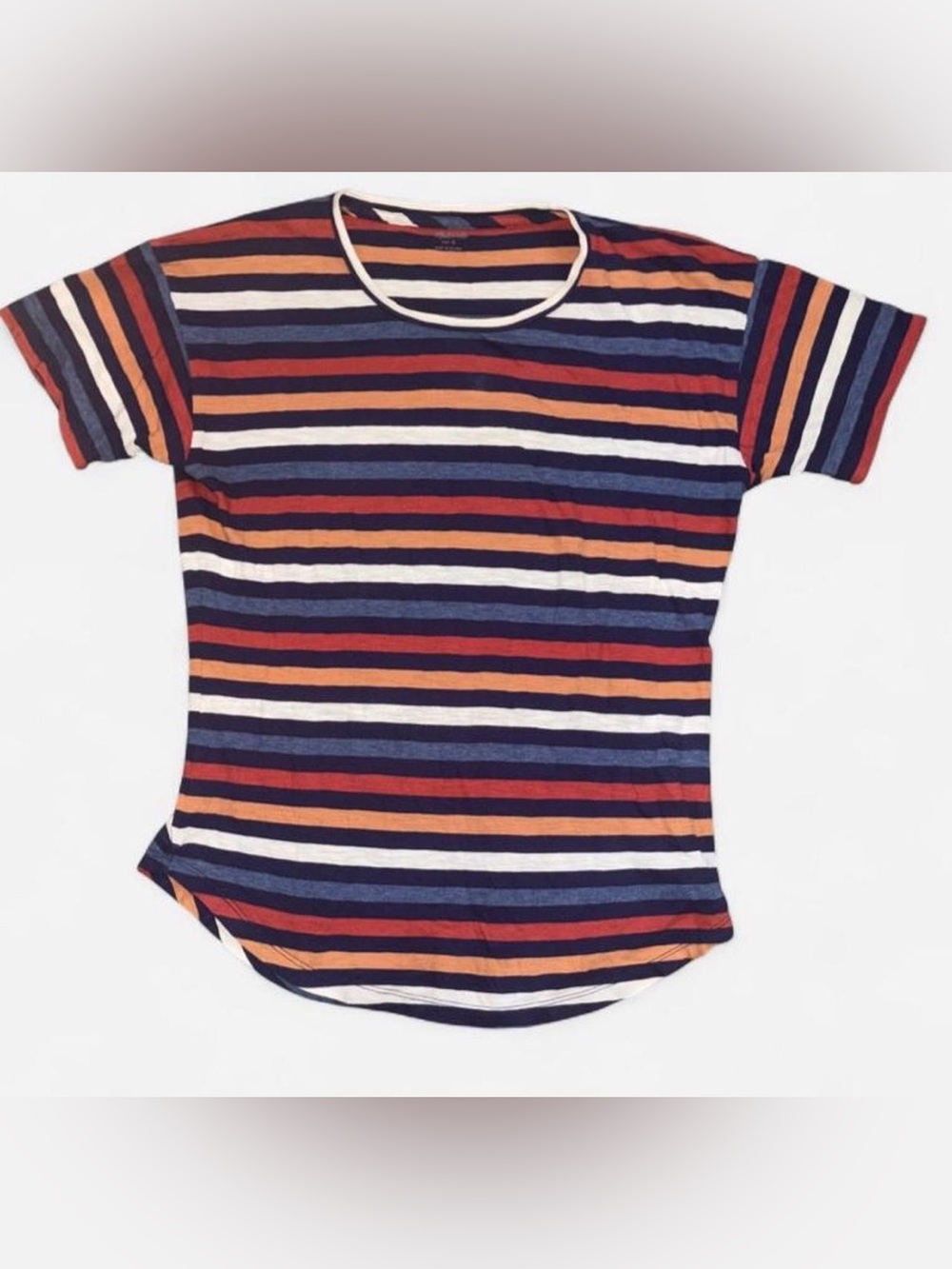Madewell Kids Striped Tee in Navy, Orange, Red & White